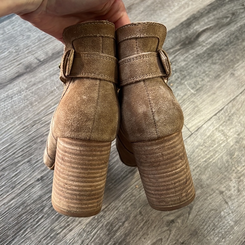 Joe’s Jeans suede peep-toe booties - Picture 2 of 7
